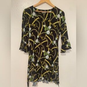 Liu jo Floral Chain Print Black Dress
